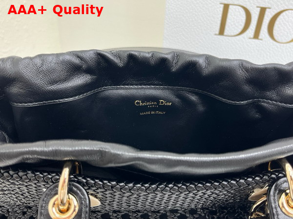 Dior Medium Lady Dior Bag in Black Braided Lambskin Replica