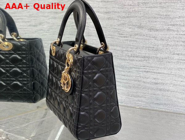 Dior Medium Lady Dior Bag in Black Cannage Lambskin Replica