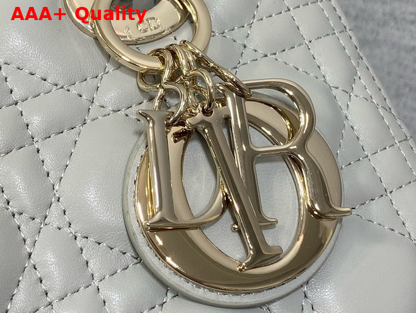 Dior Medium Lady Dior Bag in Cloud Gray Cannage Lambskin Replica