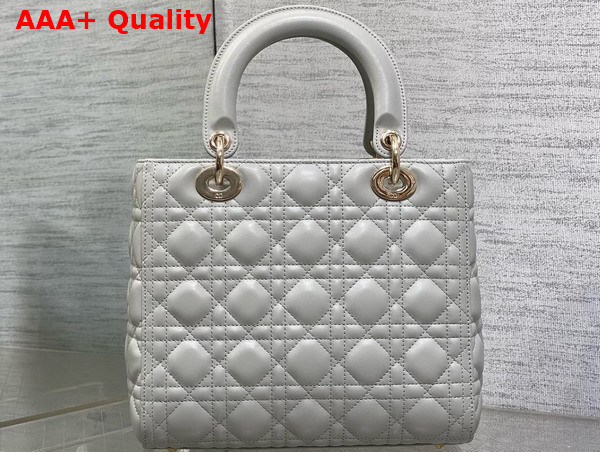 Dior Medium Lady Dior Bag in Cloud Gray Cannage Lambskin Replica