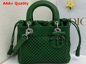 Dior Medium Lady Dior Bag in Green Braided Lambskin Replica