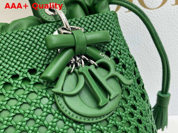 Dior Medium Lady Dior Bag in Green Braided Lambskin Replica