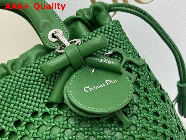 Dior Medium Lady Dior Bag in Green Braided Lambskin Replica