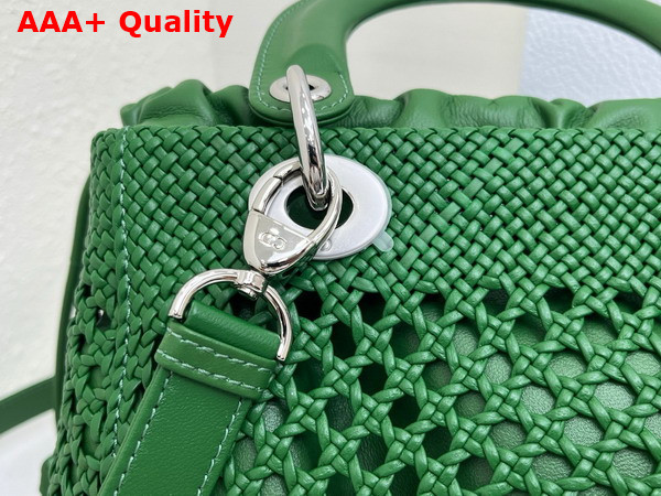 Dior Medium Lady Dior Bag in Green Braided Lambskin Replica