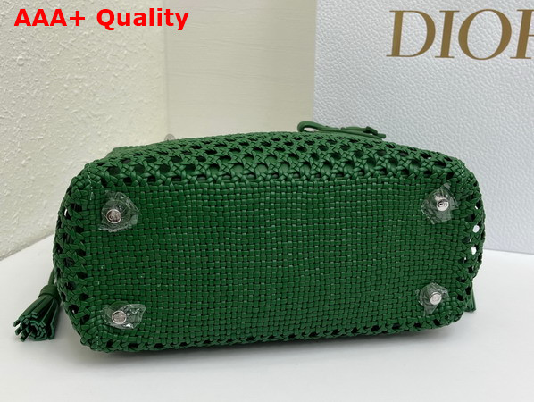 Dior Medium Lady Dior Bag in Green Braided Lambskin Replica