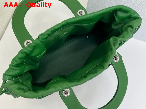 Dior Medium Lady Dior Bag in Green Braided Lambskin Replica