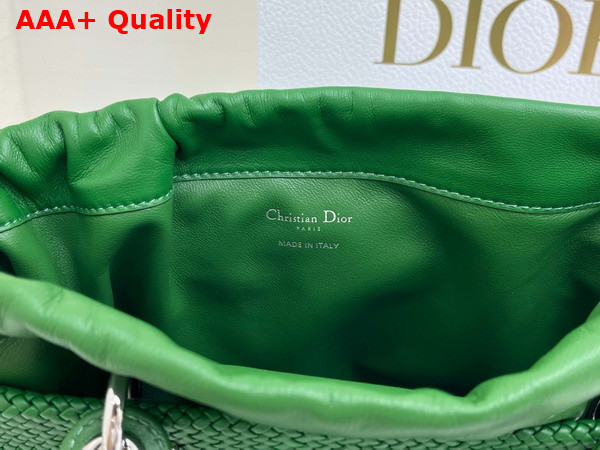 Dior Medium Lady Dior Bag in Green Braided Lambskin Replica