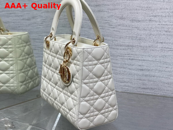 Dior Medium Lady Dior Bag in Latte Cannage Lambskin Replica