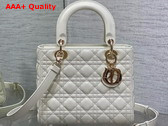 Dior Medium Lady Dior Bag in Latte Cannage Lambskin Replica