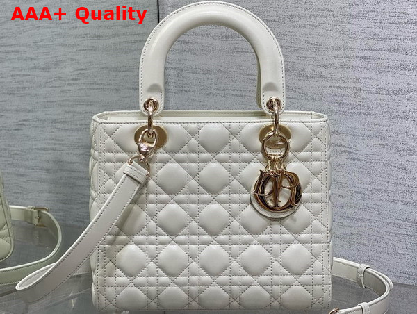 Dior Medium Lady Dior Bag in Latte Cannage Lambskin Replica