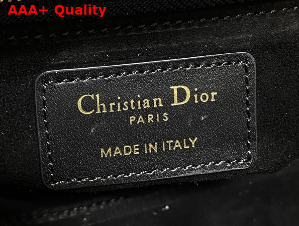 Dior Medium Lady Dior Bag in Natural Rantan and Black Calfskin Replica