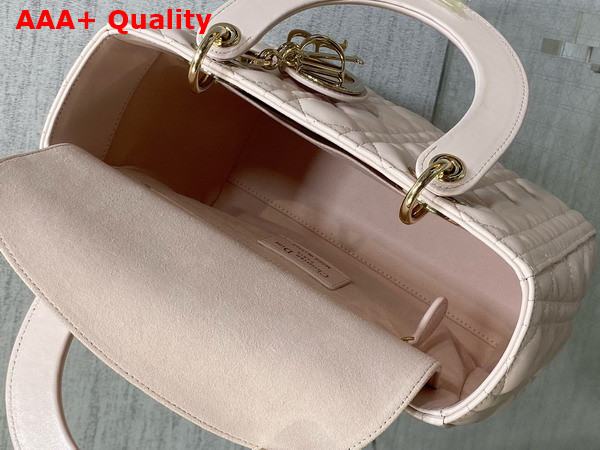 Dior Medium Lady Dior Bag in Pale Pink Cannage Lambskin Replica