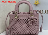 Dior Medium Lady Dior Bag in Pink Braided Lambskin Replica
