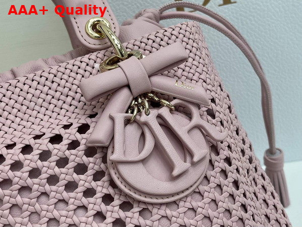 Dior Medium Lady Dior Bag in Pink Braided Lambskin Replica
