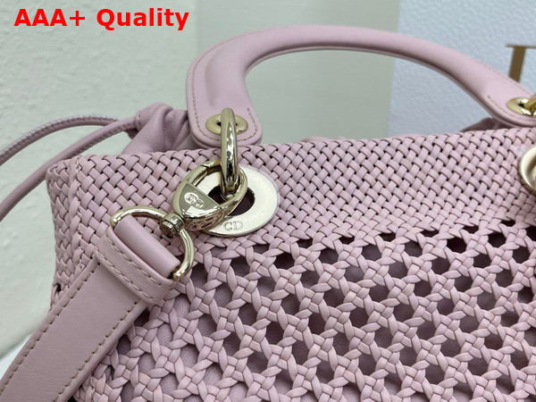 Dior Medium Lady Dior Bag in Pink Braided Lambskin Replica