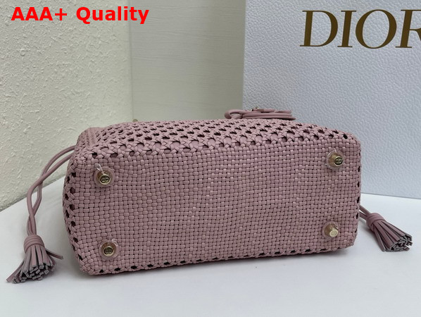 Dior Medium Lady Dior Bag in Pink Braided Lambskin Replica
