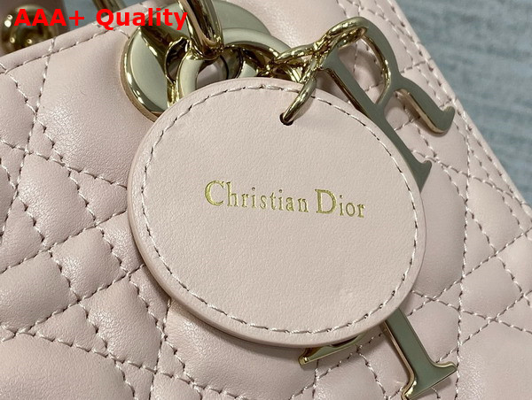 Dior Medium Lady Dior Bag in Powder Pink Cannage Lambskin Replica