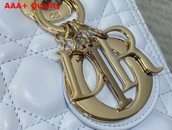 Dior Medium Lady Dior Bag in Shirt Blue Cannage Lambskin Replica
