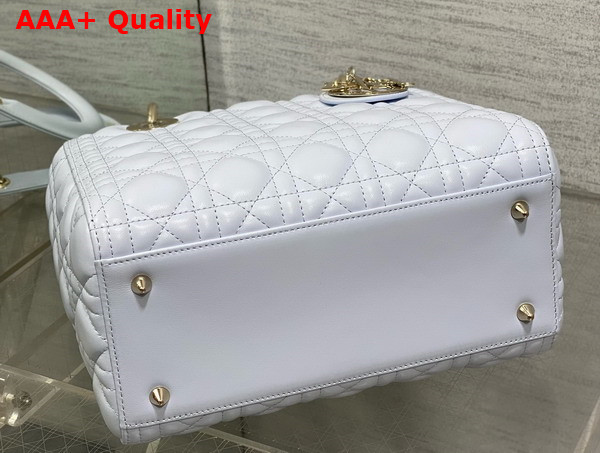 Dior Medium Lady Dior Bag in Shirt Blue Cannage Lambskin Replica