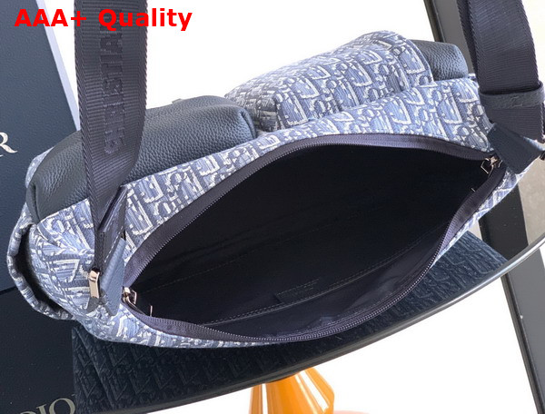 Dior Medium Rider Soft Hobo Bag in Blue Dior Oblique Jacquard and Blue Grained Calfskin Replica
