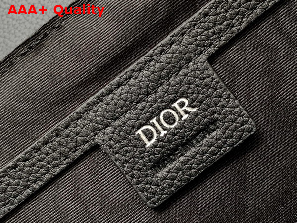 Dior Medium Saddle Messenger Bag with Flap Beige and Black Dior Oblique Jacquard with Black Grained Calfskin Replica