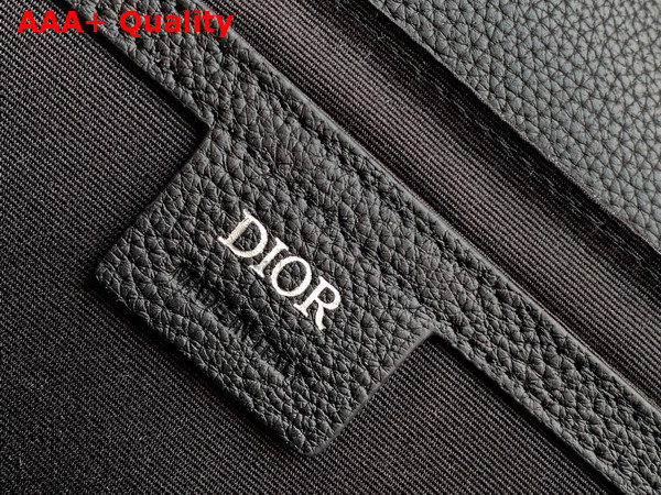 Dior Medium Saddle Messenger Bag with Flap Black Dior Oblique Jacquard and Black Grained Calfskin Replica