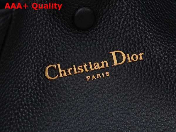Dior Medium Signature Bucket Bag in Black Grained Calfskin Replica