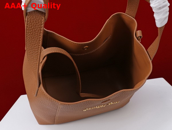 Dior Medium Signature Bucket Bag in Brown Grained Calfskin Replica