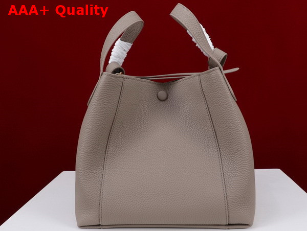 Dior Medium Signature Bucket Bag in Gray Grained Calfskin Replica