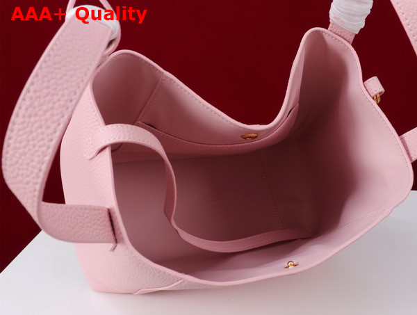 Dior Medium Signature Bucket Bag in Pink Grained Calfskin Replica
