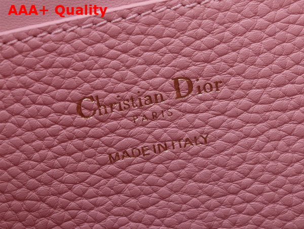 Dior Medium Signature Bucket Bag in Pink Grained Calfskin Replica