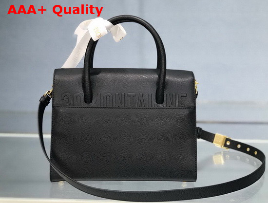 Dior Medium St Honore Tote Black Grained Calfskin Replica