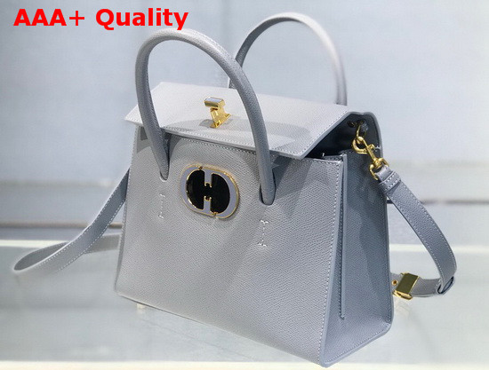 Dior Medium St Honore Tote Cloud Blue Grained Calfskin Replica