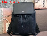 Dior Men Backpack Black Dior Oblique Jacquard and Black Grained Calfskin Replica