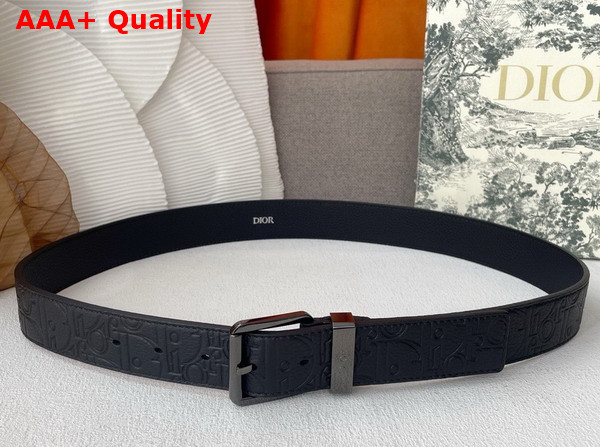 Dior Men Belt Black Dior Gravity Leather 35mm Replica