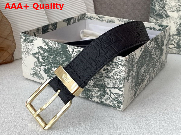 Dior Men Belt Black Dior Gravity Leather 35mm Replica