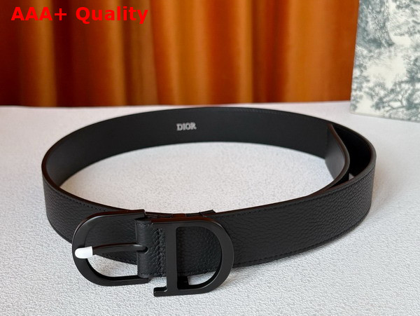 Dior Men Belt in Black Grained Calfskin 33mm Replica