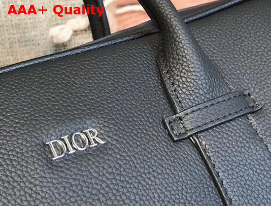 Dior Men Briefcase Black Grained Calfskin Replica