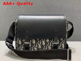Dior Messenger Bag Blue Dior Oblique Canvas and Calfskin Replica