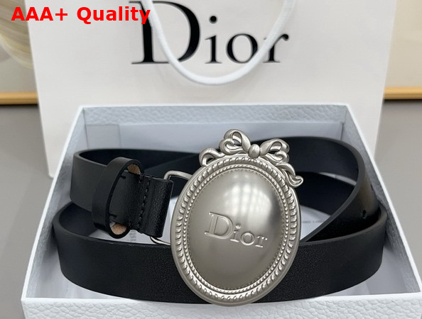 Dior Metaillon Belt in Black Smooth Calfskin 25mm Replica
