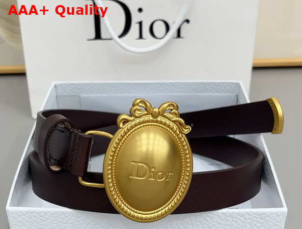 Dior Metaillon Belt in Cocoa Smooth Calfskin 25mm Replica