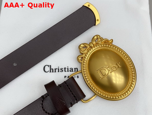Dior Metaillon Belt in Cocoa Smooth Calfskin 25mm Replica