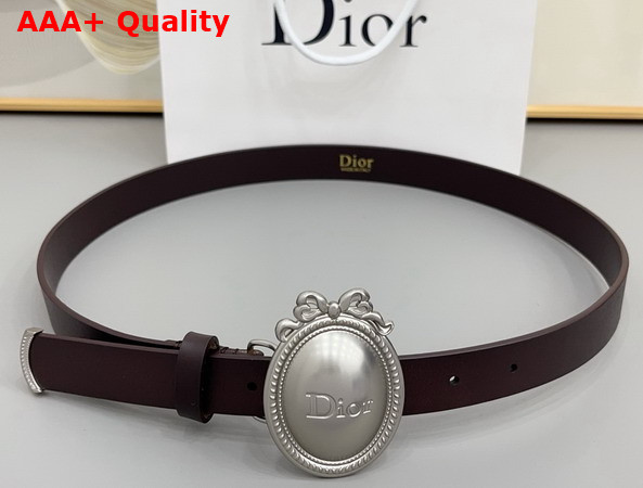 Dior Metaillon Belt in Cocoa Smooth Calfskin 25mm Replica