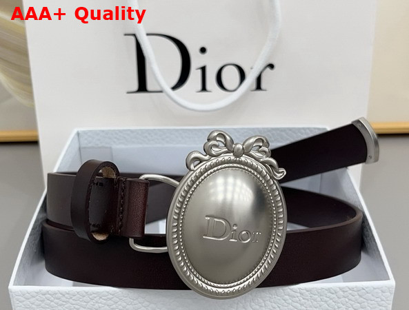 Dior Metaillon Belt in Cocoa Smooth Calfskin 25mm Replica