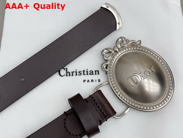 Dior Metaillon Belt in Cocoa Smooth Calfskin 25mm Replica