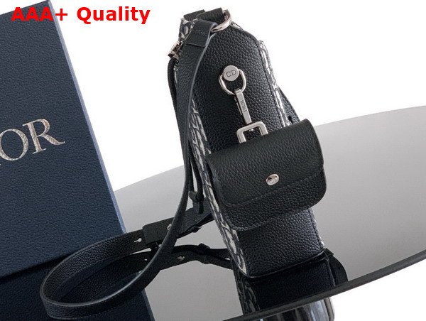 Dior Mini Bucket Bag Beige and Black Dior Oblique Jacquard with Black Grained Calfskin Replica