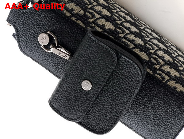 Dior Mini Bucket Bag Beige and Black Dior Oblique Jacquard with Black Grained Calfskin Replica