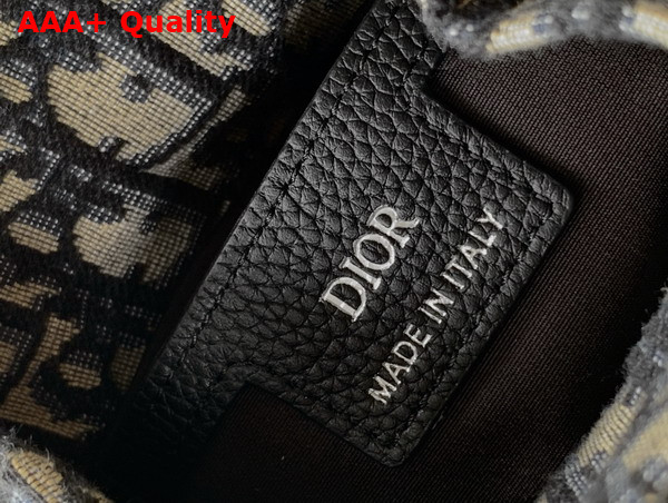 Dior Mini Bucket Bag Beige and Black Dior Oblique Jacquard with Black Grained Calfskin Replica
