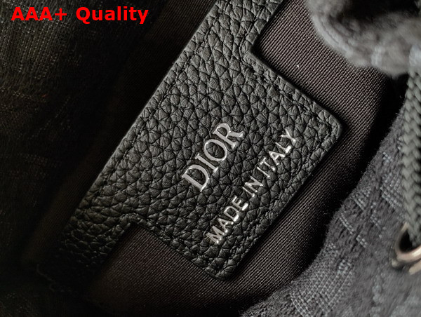 Dior Mini Bucket Black Dior Oblique Jacquard and Black Grained Calfskin Replica