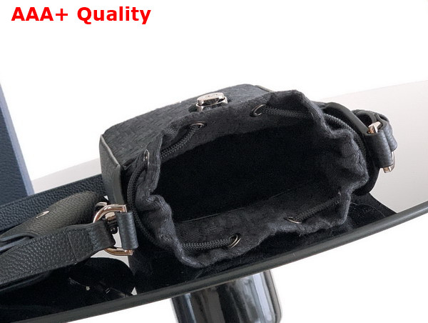 Dior Mini Bucket Black Dior Oblique Jacquard and Black Grained Calfskin Replica